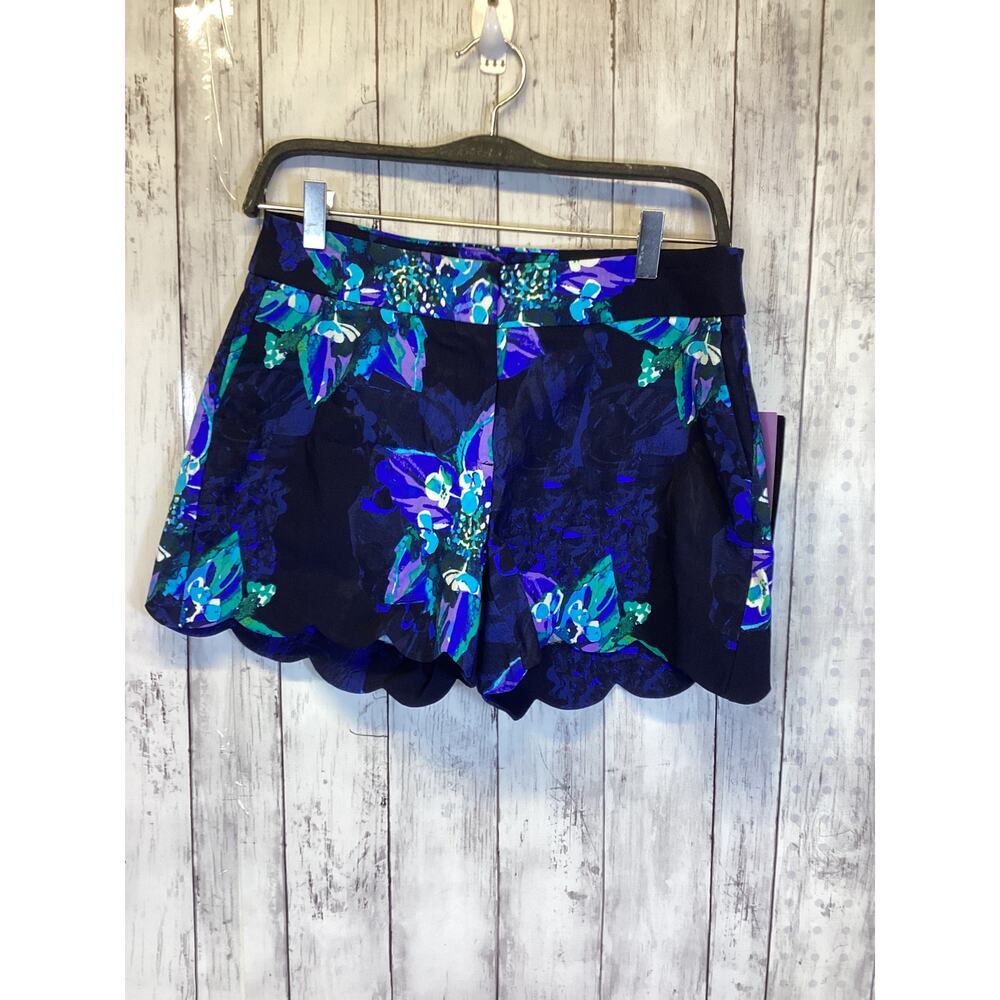 Attyre New York Floral Scallop Hem Shorts 6 Women’s Cottagecore Chic